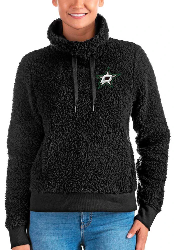 Antigua Dallas Stars Womens Black Gaurdian Crew Sweatshirt