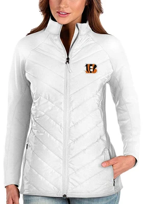 Antigua Cincinnati Bengals Womens White Altitude Heavy Weight Jacket