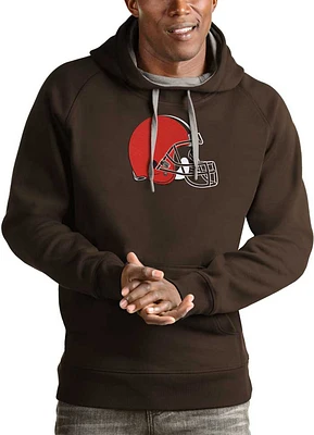 Antigua Cleveland Browns Mens Brown Victory Long Sleeve Hoodie