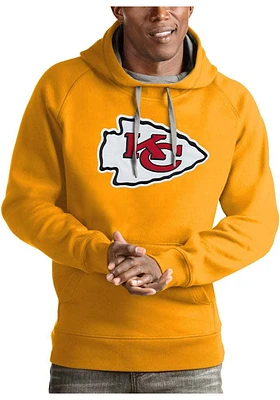 Antigua Kansas City Chiefs Mens Gold Victory Long Sleeve Hoodie