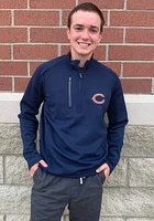 Antigua Chicago Bears Mens Navy Blue Generation Design Long Sleeve Qtr Zip Pullover