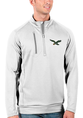 Antigua Philadelphia Eagles Mens Generation Long Sleeve Qtr Zip Pullover