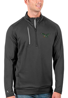 Antigua Philadelphia Eagles Mens Black Generation Long Sleeve Qtr Zip Pullover