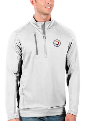Antigua Pittsburgh Steelers Mens Generation Long Sleeve Qtr Zip Pullover