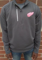 Antigua Detroit Red Wings Mens Black Generation Long Sleeve Qtr Zip Pullover