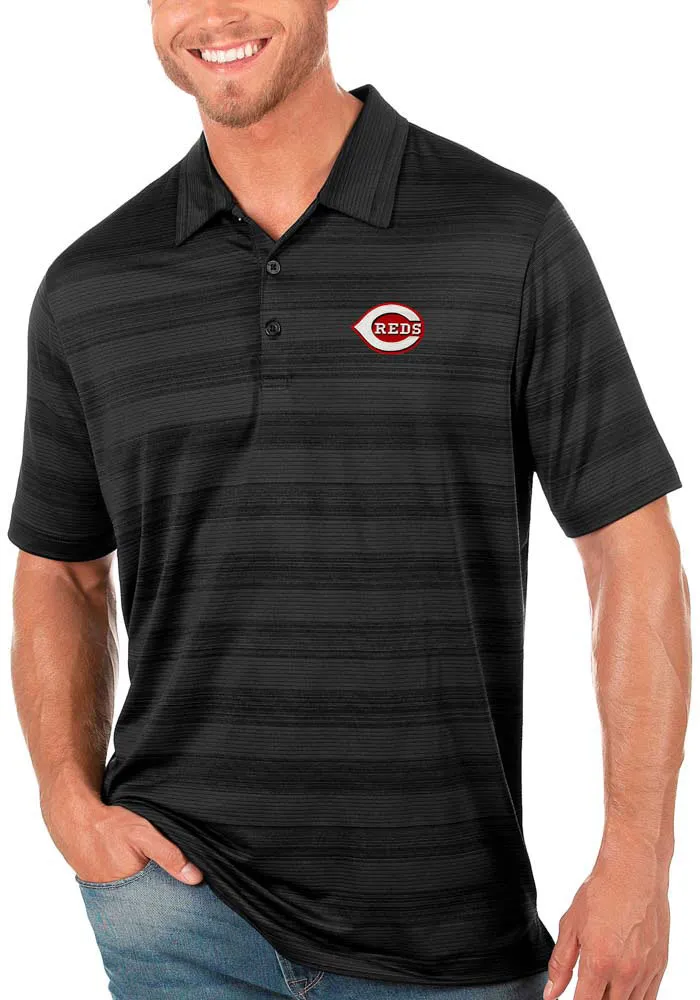 Antigua Cincinnati Reds Mens Compass Short Sleeve Polo