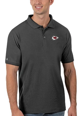 Antigua Kansas City Chiefs Mens Legacy Pique Short Sleeve Polo