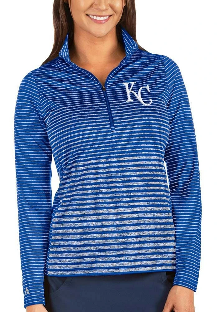Antigua Kansas City Royals Womens Blue Pace Qtr Zip Pullover