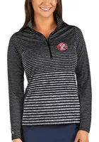 Antigua Cincinnati Reds Womens Black Pace Qtr Zip Pullover