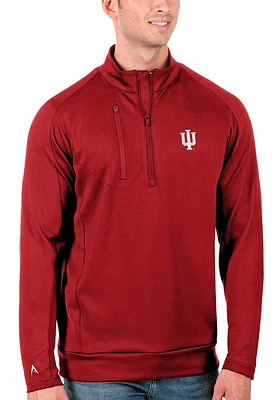 Antigua Indiana Hoosiers Mens Crimson Generation Long Sleeve Qtr Zip Pullover