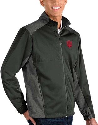 Antigua Indiana Hoosiers Mens Charcoal Revolve Medium Weight Jacket