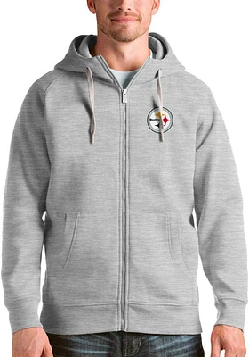 Antigua Pittsburgh Steelers Mens Victory Long Sleeve Full Zip Jacket