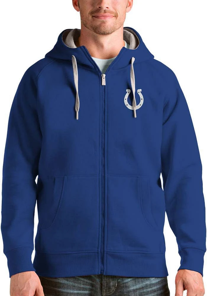 Antigua Indianapolis Colts Mens Blue Victory Long Sleeve Full Zip Jacket