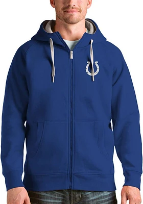 Antigua Indianapolis Colts Mens Blue Victory Long Sleeve Full Zip Jacket