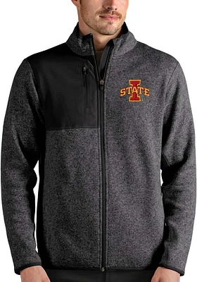Antigua Iowa State Cyclones Mens Grey Fortune Medium Weight Jacket