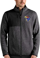 Antigua Kansas Jayhawks Mens Grey Fortune Medium Weight Jacket