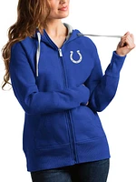 Antigua Indianapolis Colts Womens Blue Victory Long Sleeve Full Zip Jacket