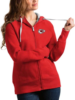 Antigua Kansas City Chiefs Womens Red Victory Long Sleeve Full Zip Jacket