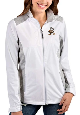 Antigua Cleveland Browns Womens White Revolve Medium Weight Jacket