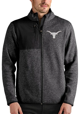 Antigua Texas Longhorns Mens Grey Fortune Medium Weight Jacket
