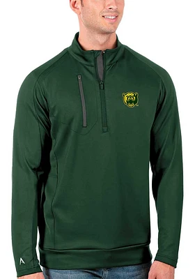 Antigua Baylor Bears Mens Green Generation Long Sleeve Qtr Zip Pullover