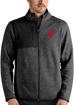 Antigua Indiana Hoosiers Mens Grey Fortune Medium Weight Jacket