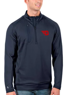 Antigua Dayton Flyers Mens Navy Blue Generation Long Sleeve 1/4 Zip Pullover