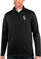 Antigua Chicago White Sox Mens Black Rally Long Sleeve Qtr Zip Pullover