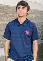 Antigua St Louis Cardinals Mens Navy Blue Compass Short Sleeve Polo