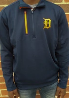 Antigua Detroit Tigers Mens Orange Generation Long Sleeve Qtr Zip Pullover