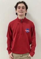 Antigua Philadelphia Phillies Mens Red Generation Long Sleeve Qtr Zip Pullover