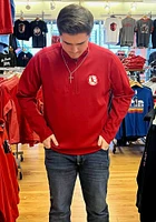 Antigua St Louis Cardinals Mens Red Generation Edition Long Sleeve Qtr Zip Pullover