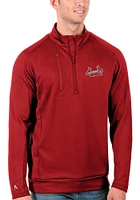 Antigua St Louis Cardinals Mens Generation Long Sleeve Qtr Zip Pullover