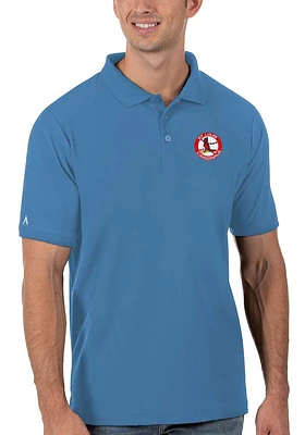 Antigua St Louis Cardinals Mens Legacy Pique Short Sleeve Polo