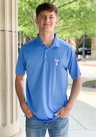 Antigua Texas Rangers Mens Blue Tribute Short Sleeve Polo