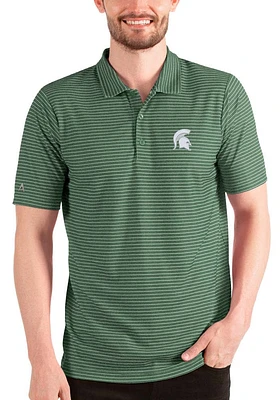 Antigua Michigan State Spartans Mens Green Esteem Short Sleeve Polo