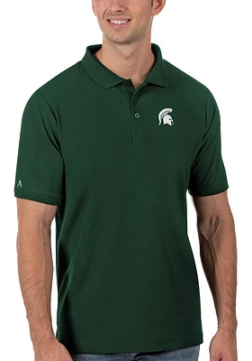 Antigua Michigan State Spartans Mens Legacy Pique Short Sleeve Polo