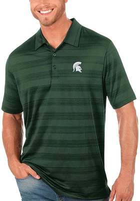 Antigua Michigan State Spartans Mens Green Compass Short Sleeve Polo