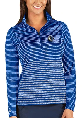 Antigua Dallas Mavericks Womens Blue Pace Qtr Zip Pullover