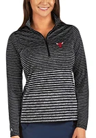 Antigua Chicago Bulls Womens Black Pace Qtr Zip Pullover