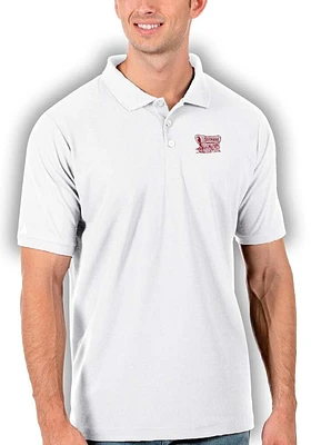 Antigua Oklahoma Sooners Mens White Legacy Pique Short Sleeve Polo