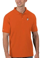 Antigua Oklahoma State Cowboys Mens Orange Legacy Pique Short Sleeve Polo