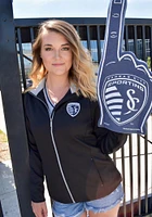 Antigua Sporting Kansas City Womens Black Leader Light Weight Jacket