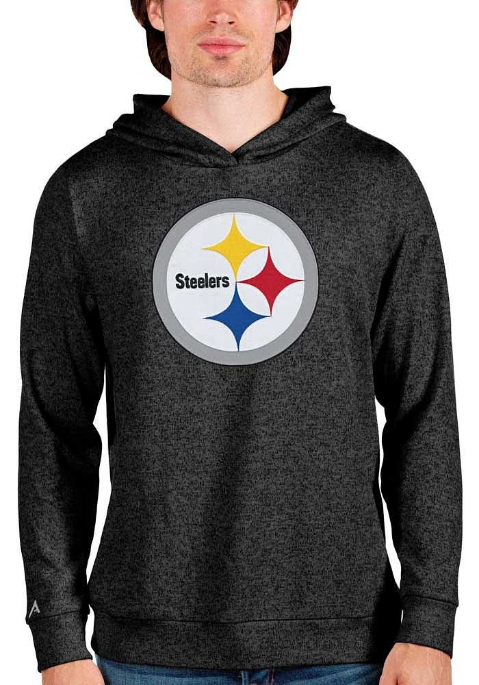 Antigua Pittsburgh Steelers Mens Black Absolute Long Sleeve Hoodie