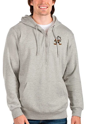 Antigua Cleveland Browns Mens Grey Action Long Sleeve Hoodie