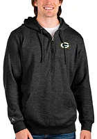 Antigua Green Bay Packers Mens Black Action Long Sleeve Hoodie