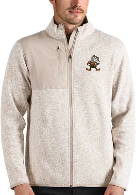 Antigua Cleveland Browns Mens White Fortune Medium Weight Jacket