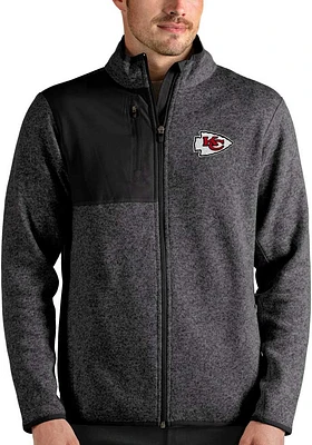 Antigua Kansas City Chiefs Mens Charcoal Fortune Medium Weight Jacket
