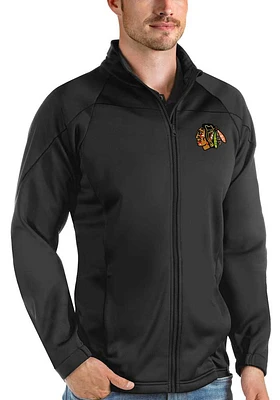 Antigua Chicago Blackhawks Mens Black Links Golf Light Weight Jacket