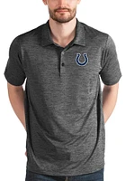 Antigua Indianapolis Colts Mens Black Metric Short Sleeve Polo